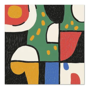 Bold Abstract Forms Line large wall art