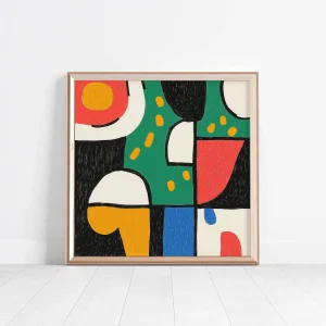Bold Abstract Forms Line wall art prints