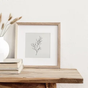 Minimal Leaf Sketch Line wall art prints
