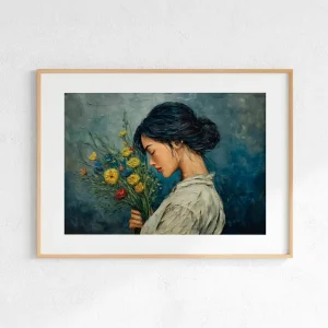 Serenity with Flowers Beauty wall art prints
