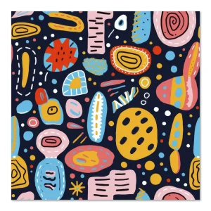 Playful Abstract Shapes Dot large wall art