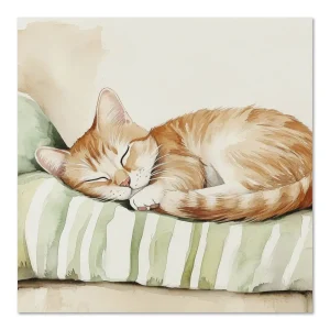 Dreaming Kitten Kids large wall art