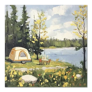 Lakeside Escape Holiday large wall art