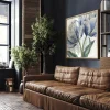 Blue Tulip Elegance Floral canvas prints