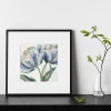 Blue Tulip Elegance Floral poster prints