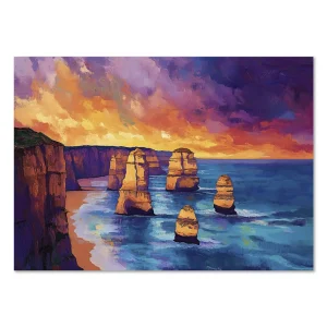 Sunset at the Apostles Coastal large wall art