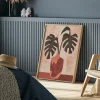 Monstera in Clay Vase Leaf canvas prints