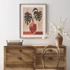Monstera in Clay Vase Leaf poster prints