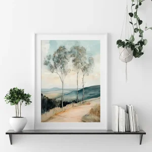 Tranquil Valley Trees Mountains wall art prints