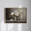 White Magnolia Stillness Floral wall art prints