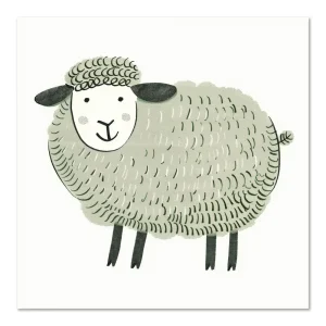 Happy Woolly Friend Kids large wall art