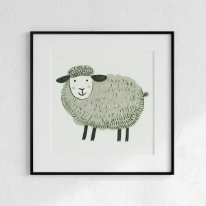 Happy Woolly Friend Kids wall art prints