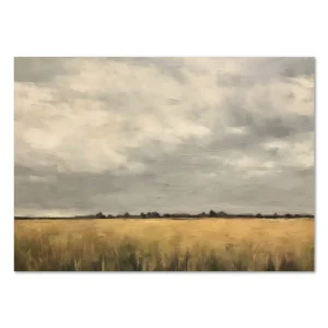 Fields under Gentle Skies Rural large wall art