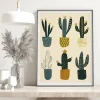 Playful Cactus Charm Cartoon wall art prints