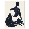 Graceful Silhouette Line large wall art