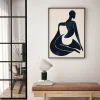 Graceful Silhouette Line poster prints