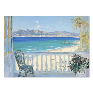 Balcony View of the Sea Coastal large wall art