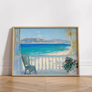 Balcony View of the Sea Coastal wall art prints
