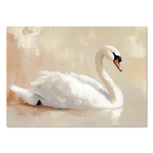 Graceful Swan in Serenity Bird large wall art