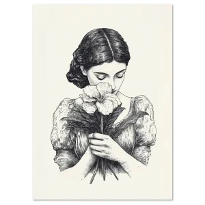 Girl with Bloom Beauty large wall art