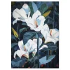Midnight Lilies Floral large wall art