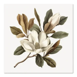 Magnolia Charm Floral large wall art