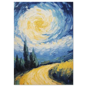 Golden Pathway Mountains large wall art