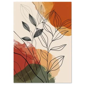 Botanical Rhythm Line large wall art