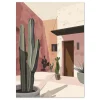 Desert Courtyard Palm Tree large wall art
