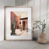 Desert Courtyard Palm Tree wall art prints