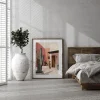 Desert Courtyard Palm Tree poster prints