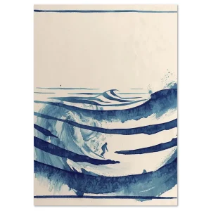 Ride the Wave Coastal large wall art