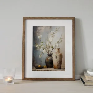 Blossoms and Clay Floral wall art prints
