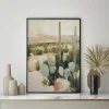 Desert Echoes Cactus wall art prints