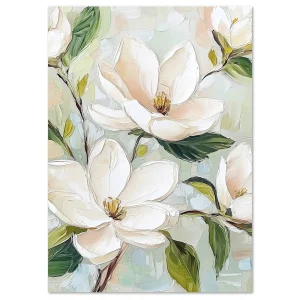 Magnolia Elegance Floral large wall art