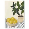 Lemons and Leaves Food large wall art