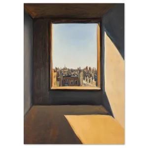 Window Over Cityscape Urban large wall art