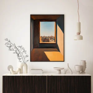 Window Over Cityscape Urban wall art prints