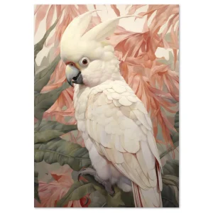 Cockatoo Among Blossoms Bird large wall art