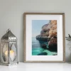 Cliffs by Azure Sea Coastal wall art prints