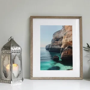 Cliffs by Azure Sea Coastal wall art prints