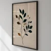 Minimal Branches Leaf canvas prints