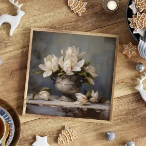 Silver Vase Elegance Floral wall art prints