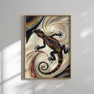Dreamtime Gecko Aboriginal wall art prints