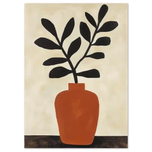 Terracotta Leaf Study Leaf large wall art