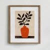 Terracotta Leaf Study Leaf wall art prints