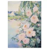 Roses by the Lake Floral large wall art