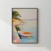 Boats at Pastel Cove Coastal wall art prints
