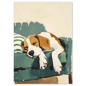 Naptime on the Sofa Family large wall art