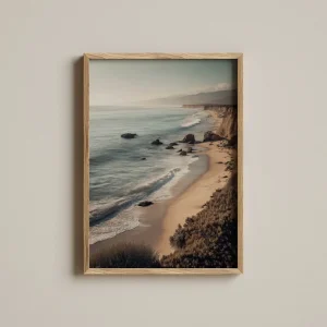 Whispering Coastal Morning Beach wall art prints